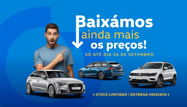 Descontos exclusivos em stock limitado. Só até 26/09! Não perca esta oportunidade